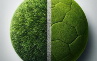 Artificial turf soccer field